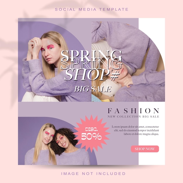 elegant concept fashion collection social media stories feed post template