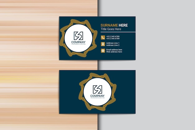 Elegant corporate business card template