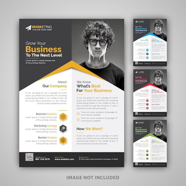 Elegant Corporate Business Flyer Design Template for Multipurpose Use