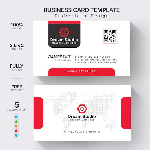 Vector elegant corporate card