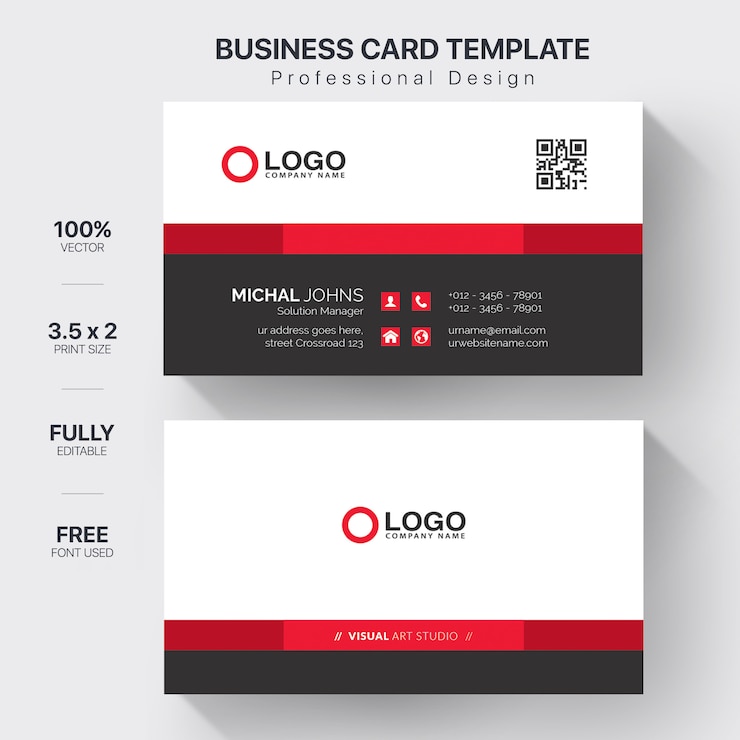 Vector elegant corporate card