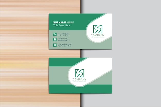 Elegant corporate clean business card design