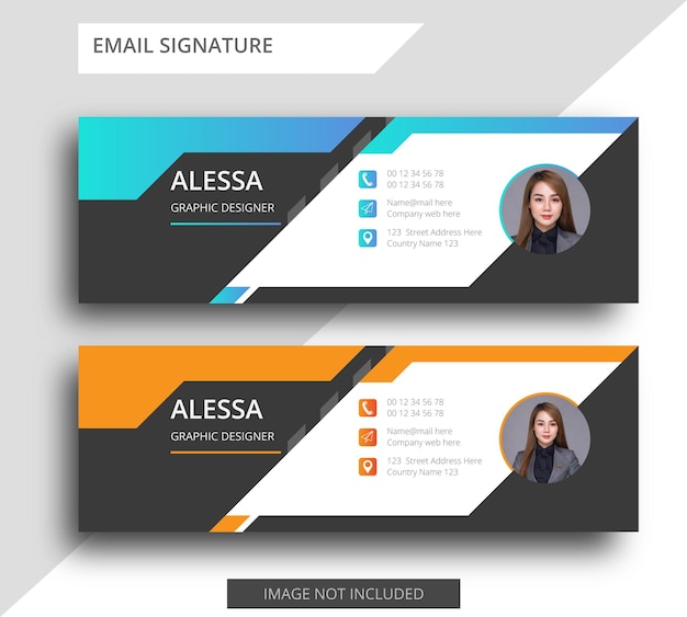 Elegant corporate email signature template design