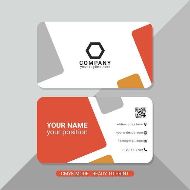 Elegant corporate name card Free Vector