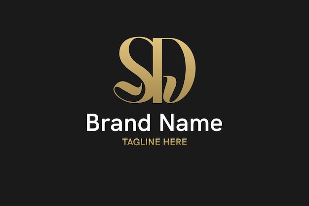 Vector elegant and creative logo solution with letter sd