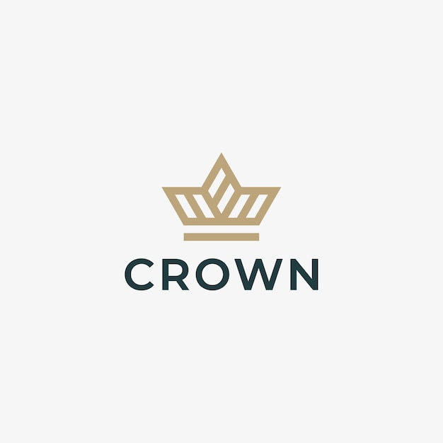 Elegant crown logo design.