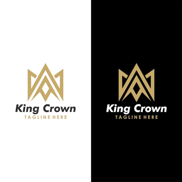 Elegant crown logo icon vector isolated