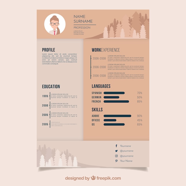 Elegant curriculum vitae