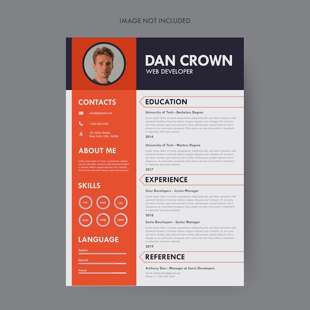 Elegant CV Resume Design Template