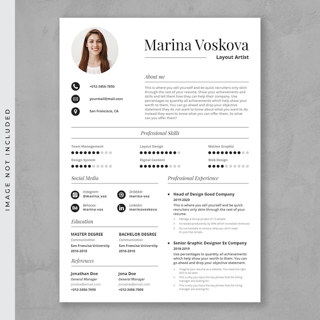 Elegant CV resume