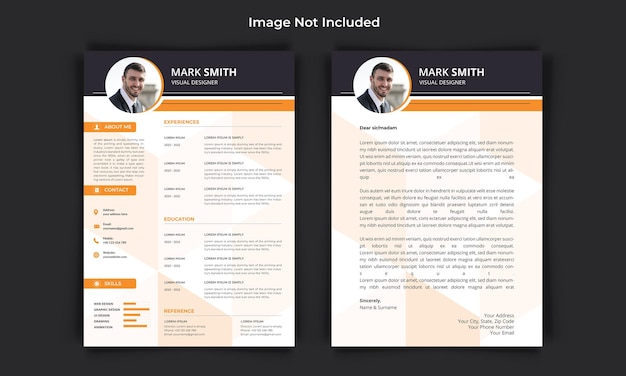 Elegant cv template with cover letter template