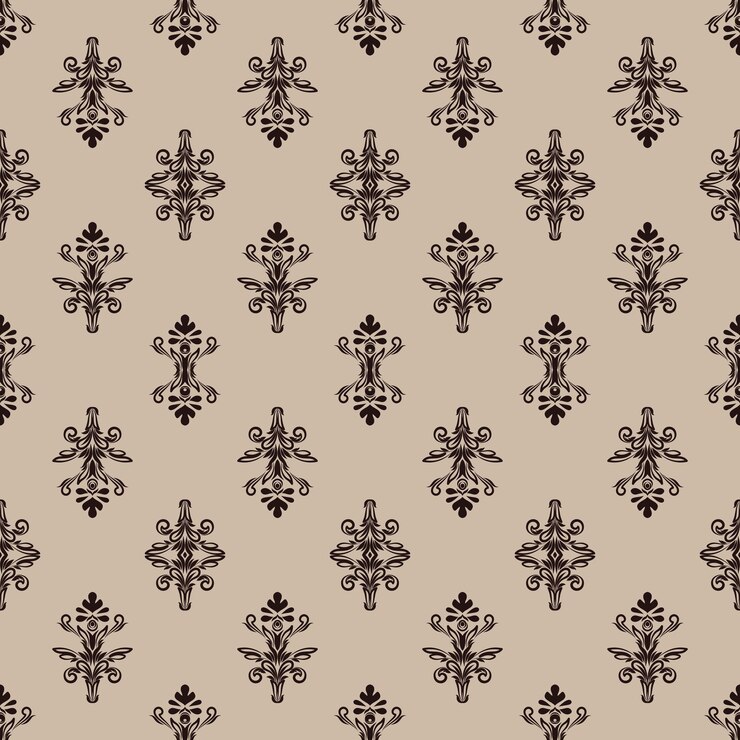 Vector elegant damask wallpaper pattern