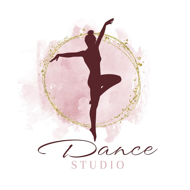 Elegant dansstudio-logo-ontwerp