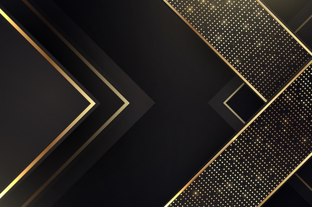 Vector elegant dark background with golden details