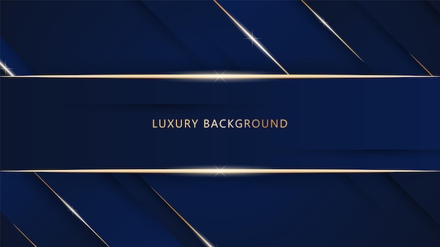 elegant dark blue gradient background with gold line ornament