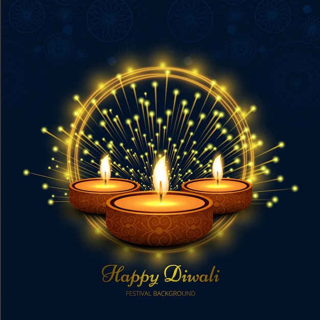 Elegant dark design for diwali celebrations