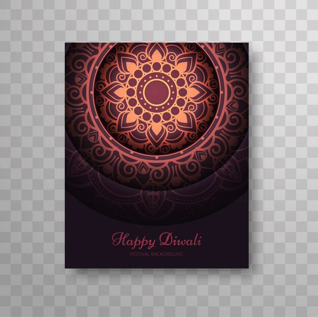 Vector elegant dark diwali brochure