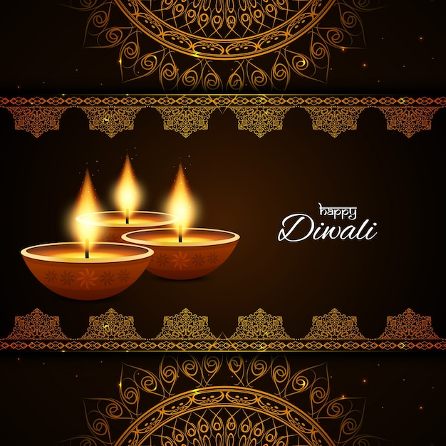 Vector elegant dark diwali design