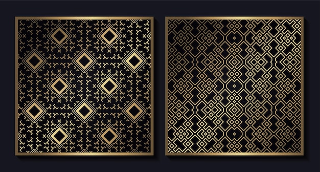 элегантный темный и золотой геометрический узор фона