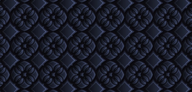 Vector elegant dark ornament pattern background