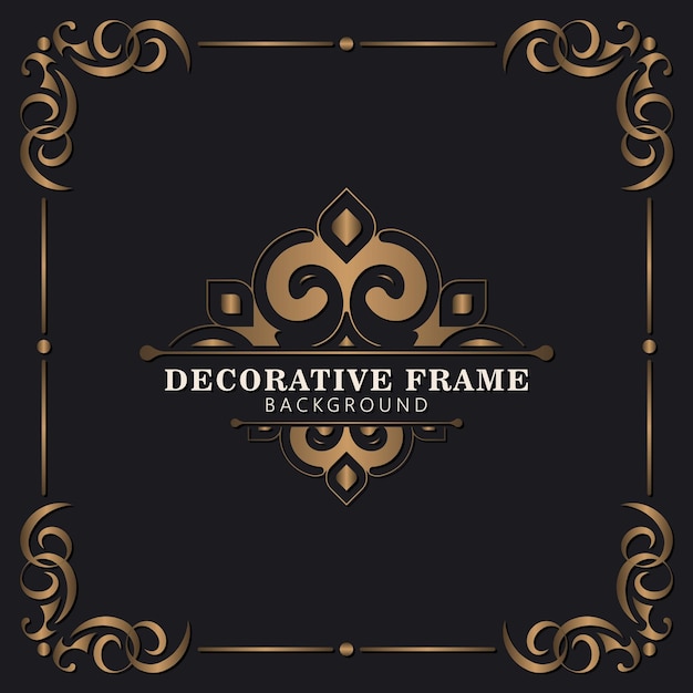 Vettore sfondo di design elegante cornice decorativa