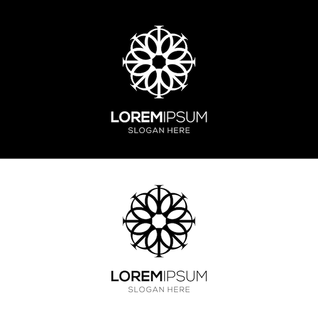 Elegante modello di design decorativo del logo islamico