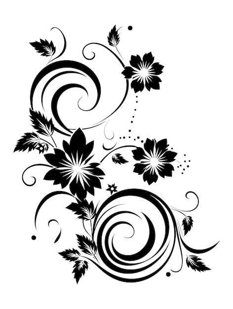 Elegant decorative ornamental floral design