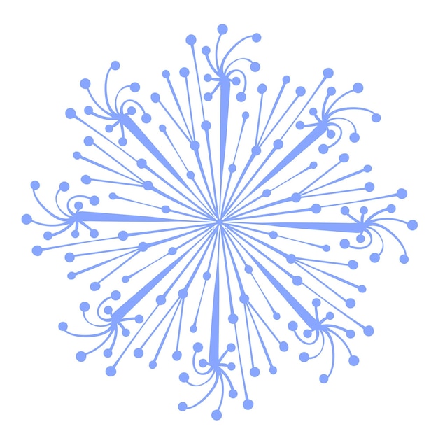 Vector elegant decorative snowflake vector illustration