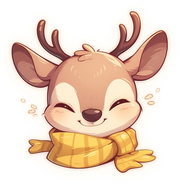 An elegant deer singer cartoon style