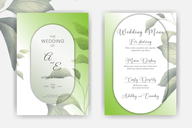Elegant design wedding invitation card