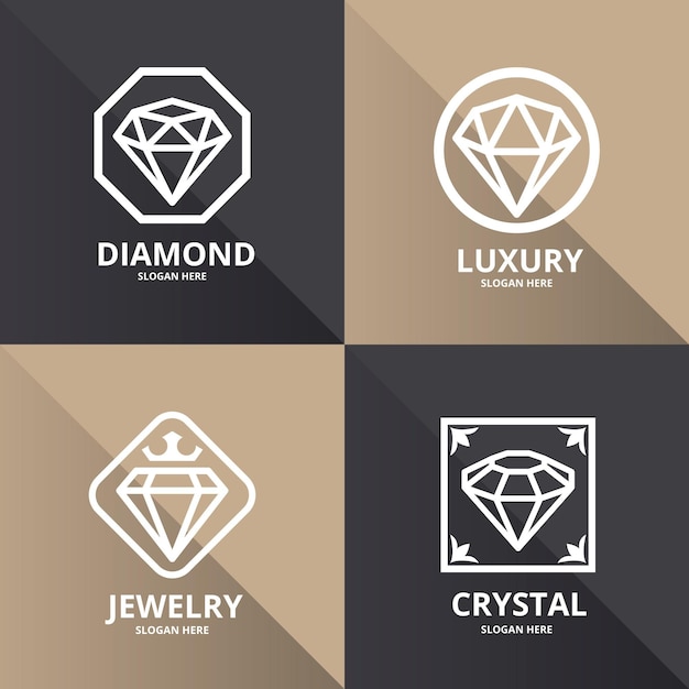 Elegant diamond logo collection