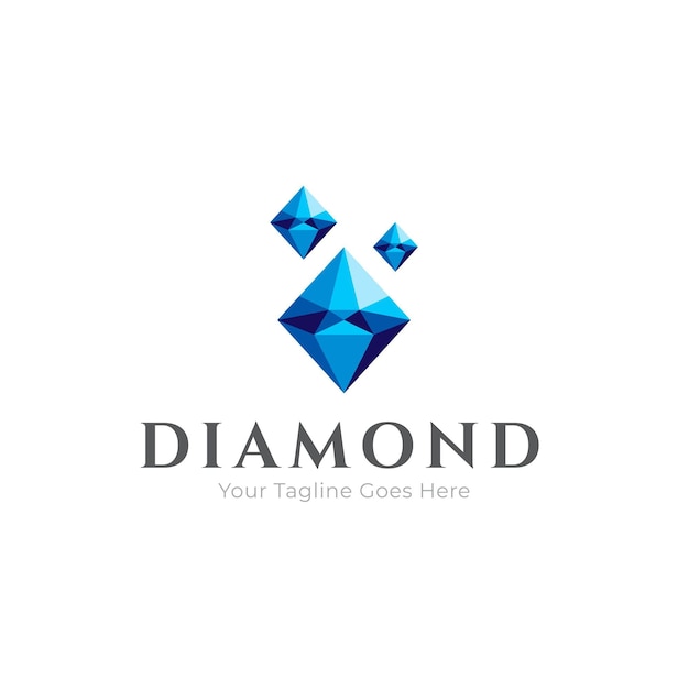 ベクトル エレガントなダイヤモンドのロゴ