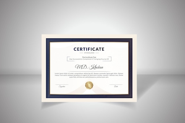 Vector elegant diploma certificate template