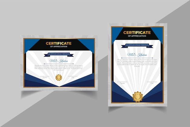 Elegant diploma certificate template