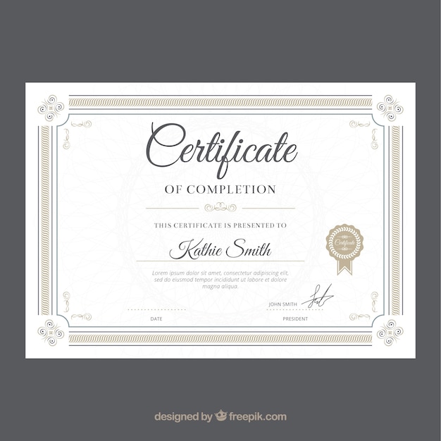 Vector elegant diploma template