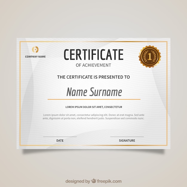 Elegant diploma template