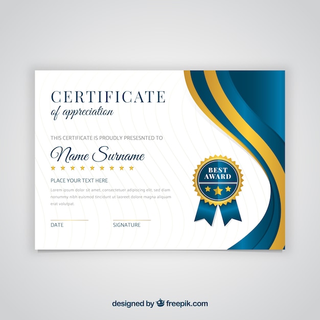 Elegant diploma template