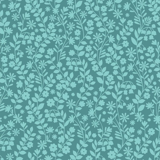 Elegant ditsy flower seamless pattern