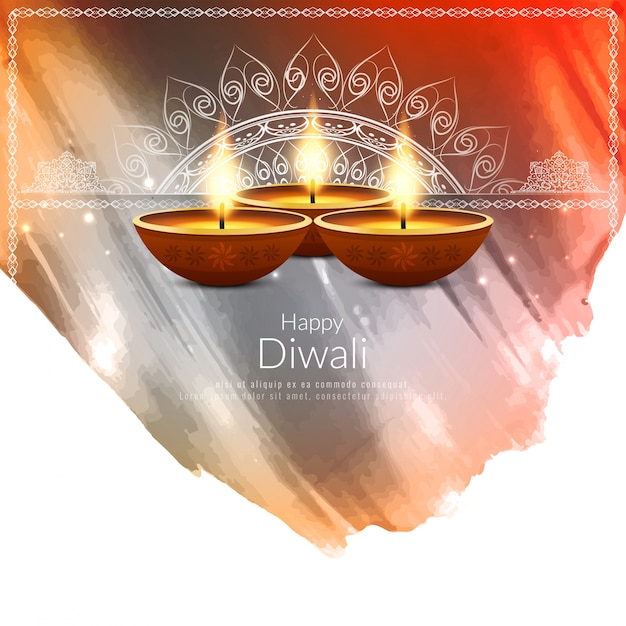 Vector elegant diwali event design