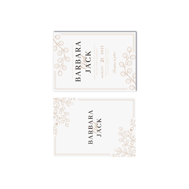elegant duotone wedding invitation template