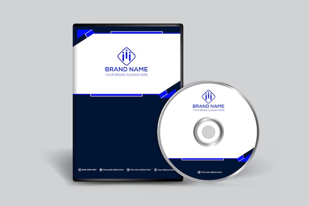 Elegant DVD cover with blue and black color