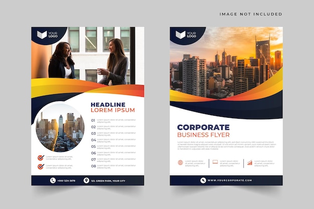 Elegant and dynamic corporate business flyer template