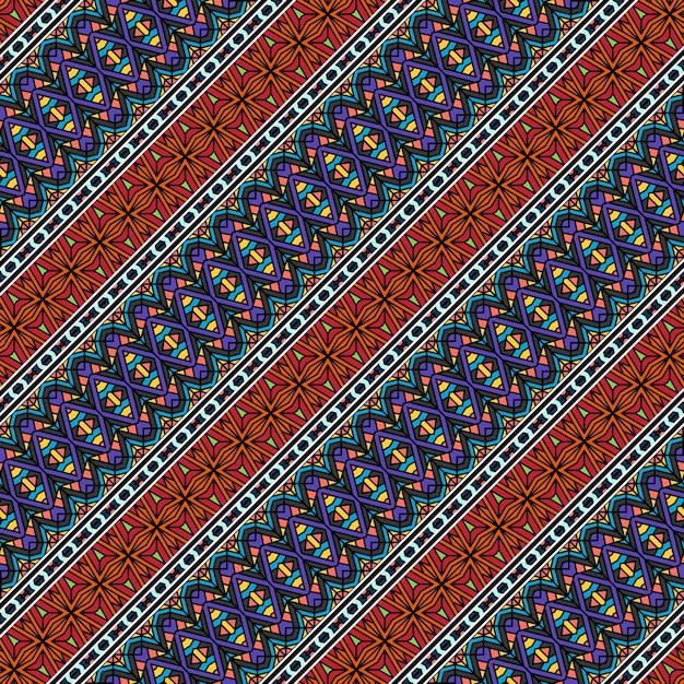 Vector elegant and dynamic modern ethnic pattern