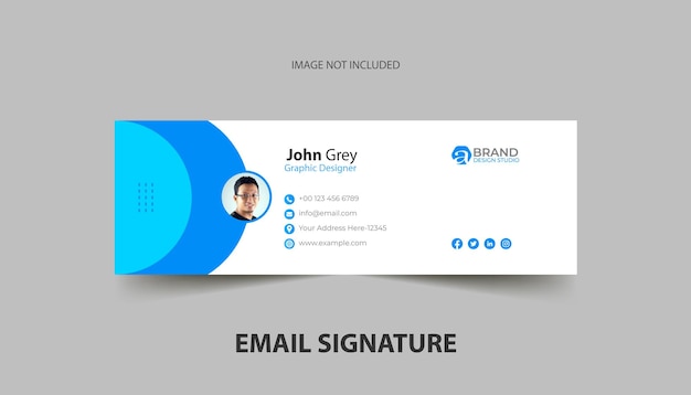 Elegant e-mailhandtekeningsjabloonontwerp