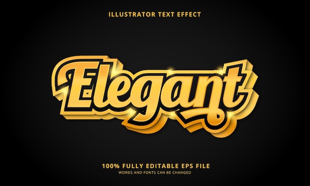 Elegant editable text effect