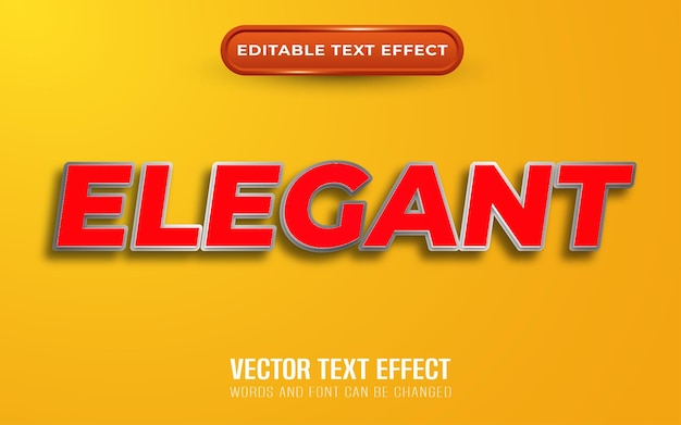 Elegant editable text effect