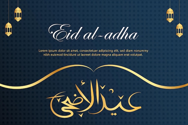 Elegant eid al adha islamic gold background