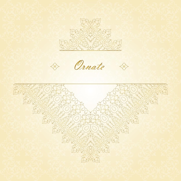 Elegant element for design template place for textFloral border