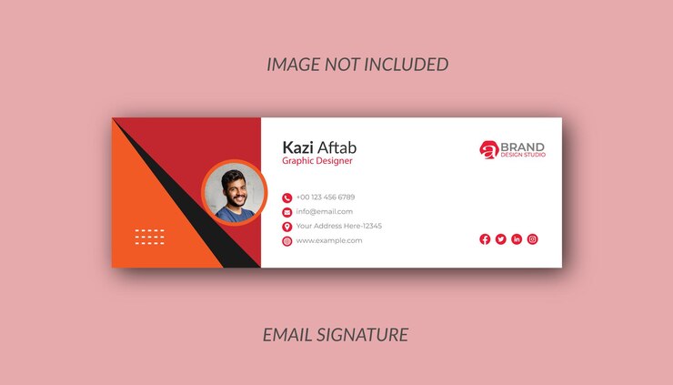 Vector elegant email signature template design
