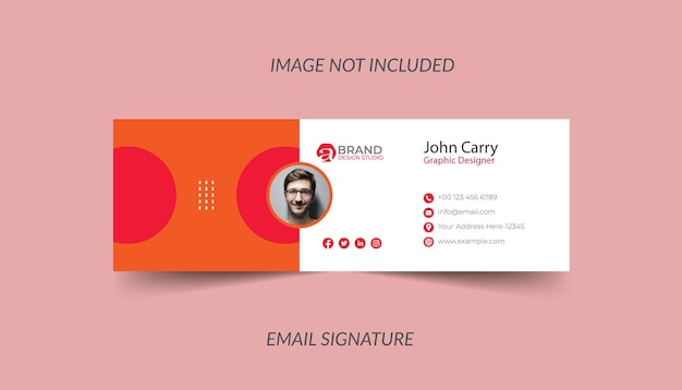 Vector elegant email signature template design